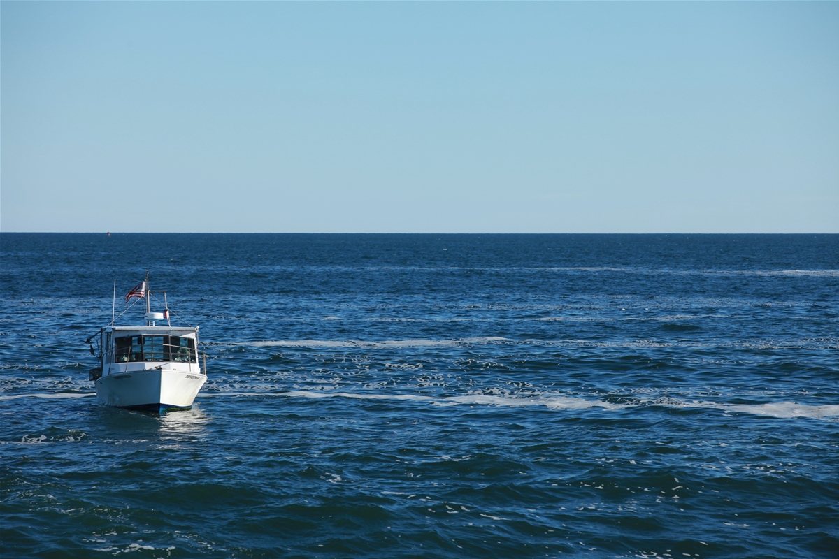 Boat with flag