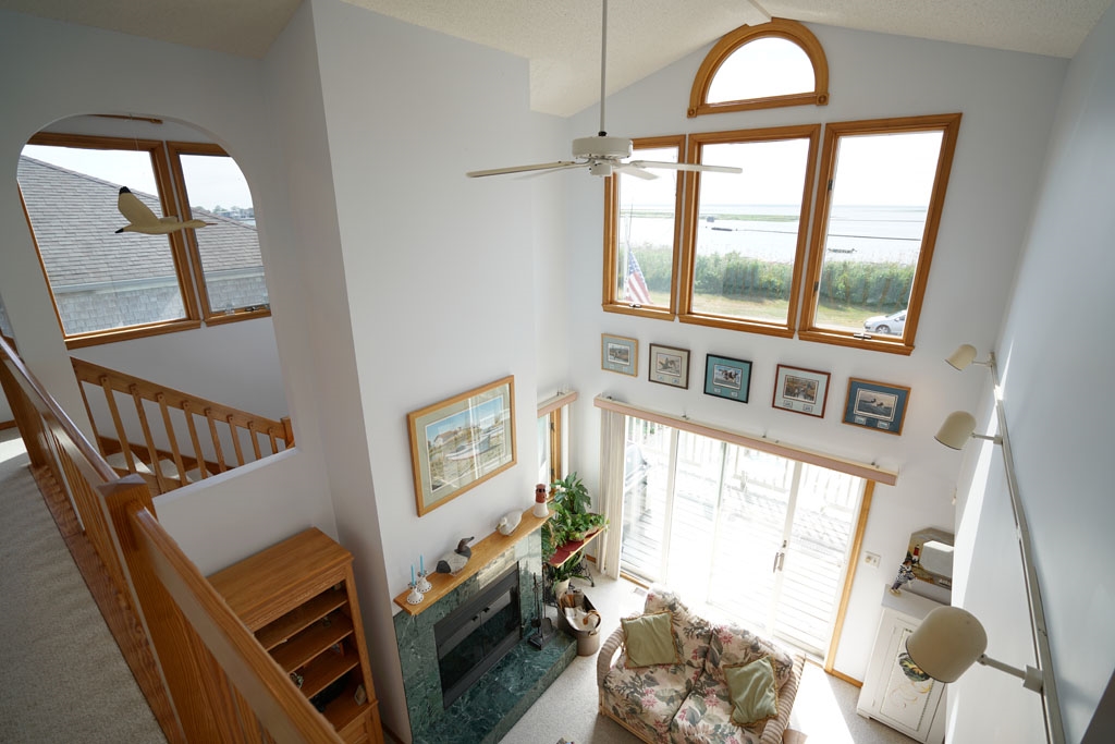 View from upper living area