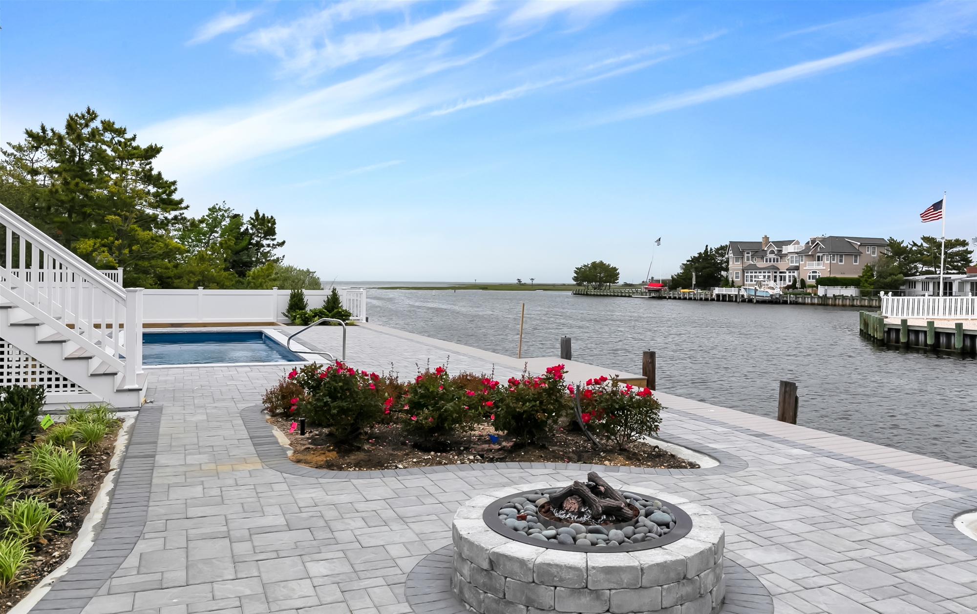 Fire Pit on Exquisite Patio