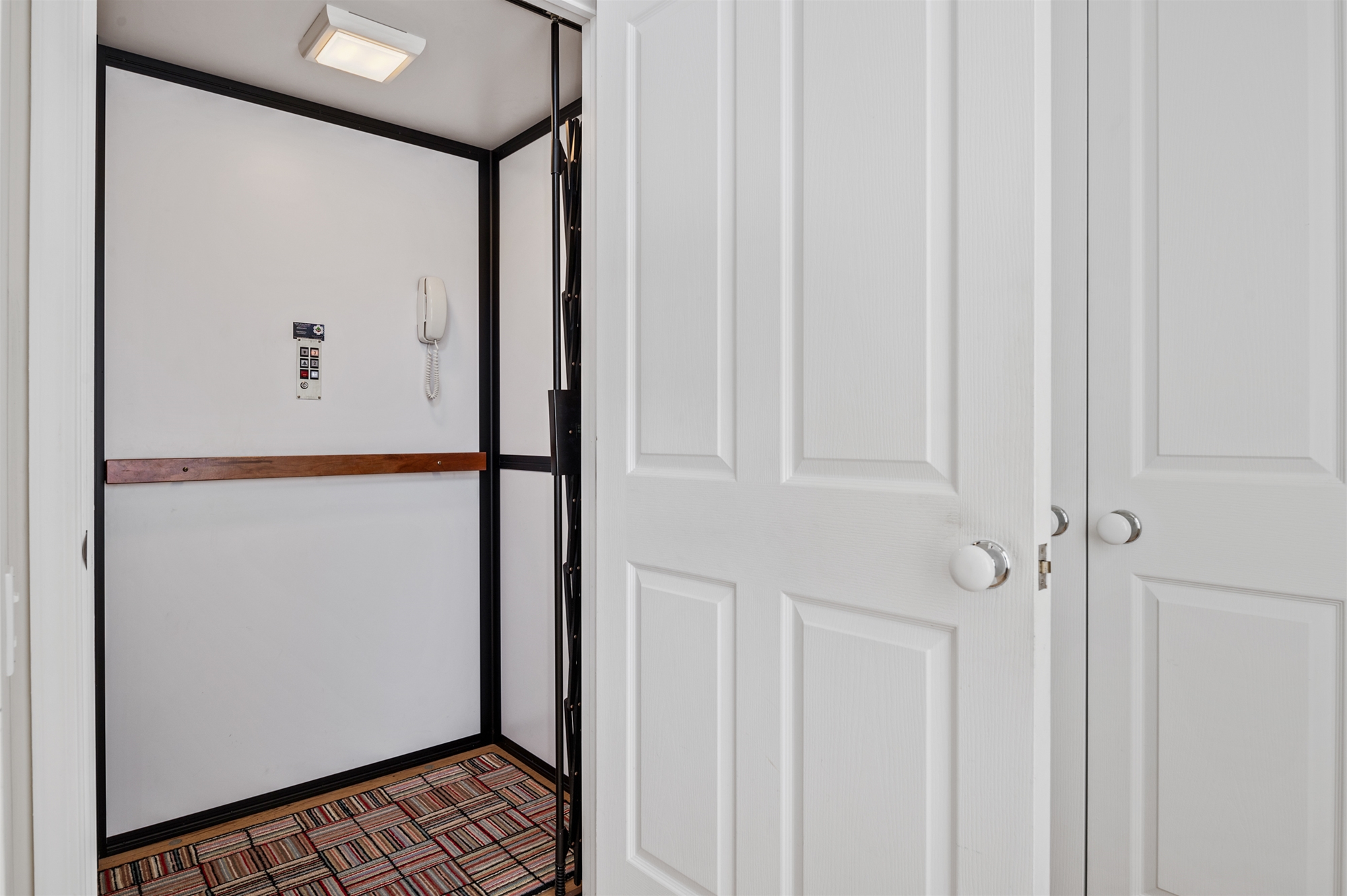 The ease of an elevator with stops on all 3 floors.