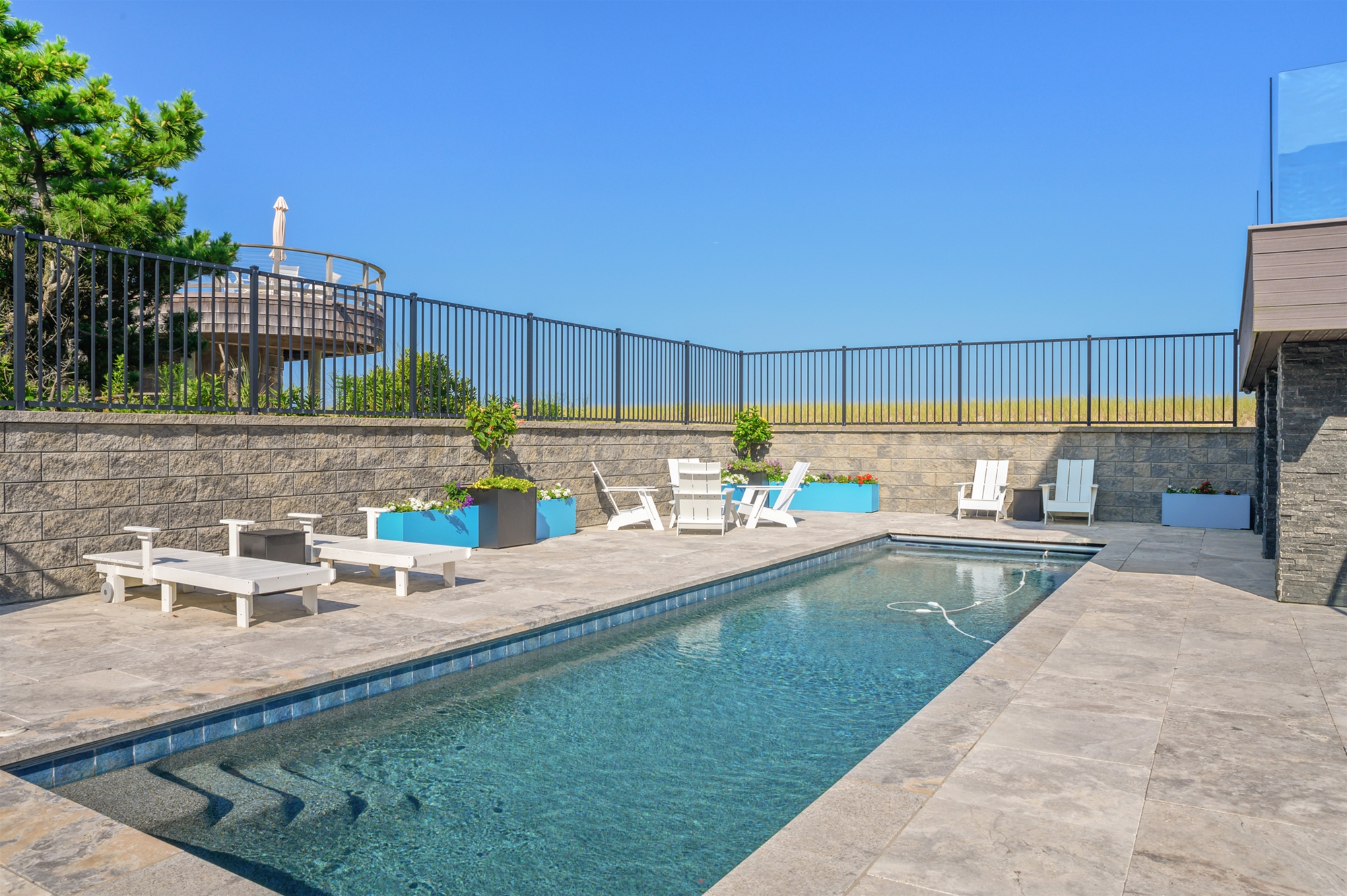 Private Patio Poolside