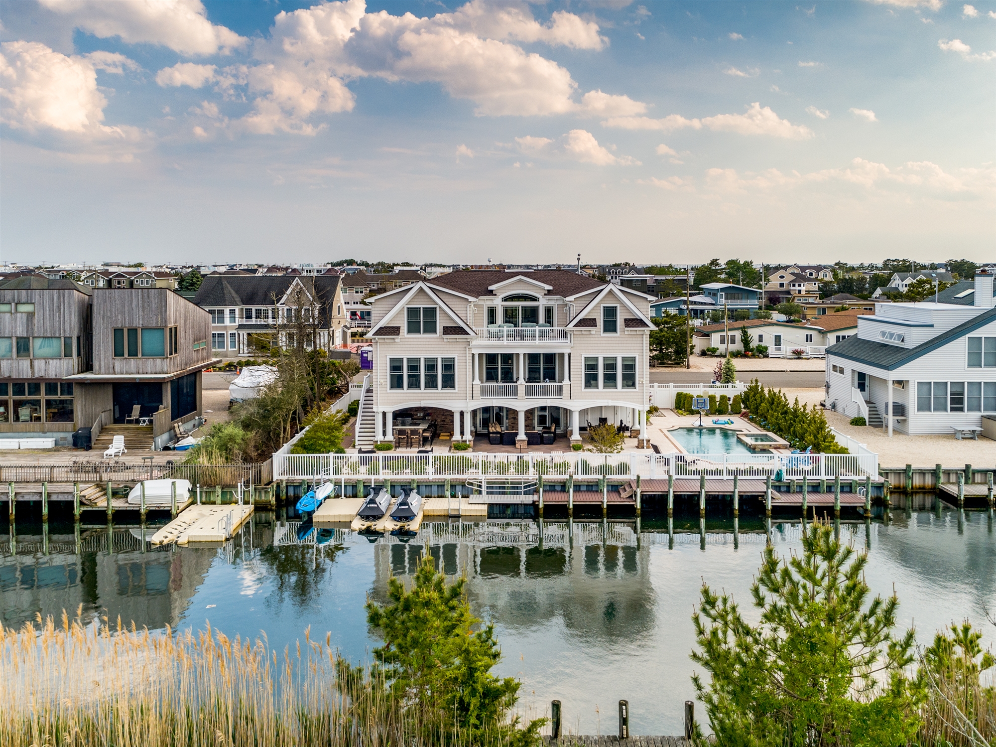 South-facing VIEW across lagoon from property