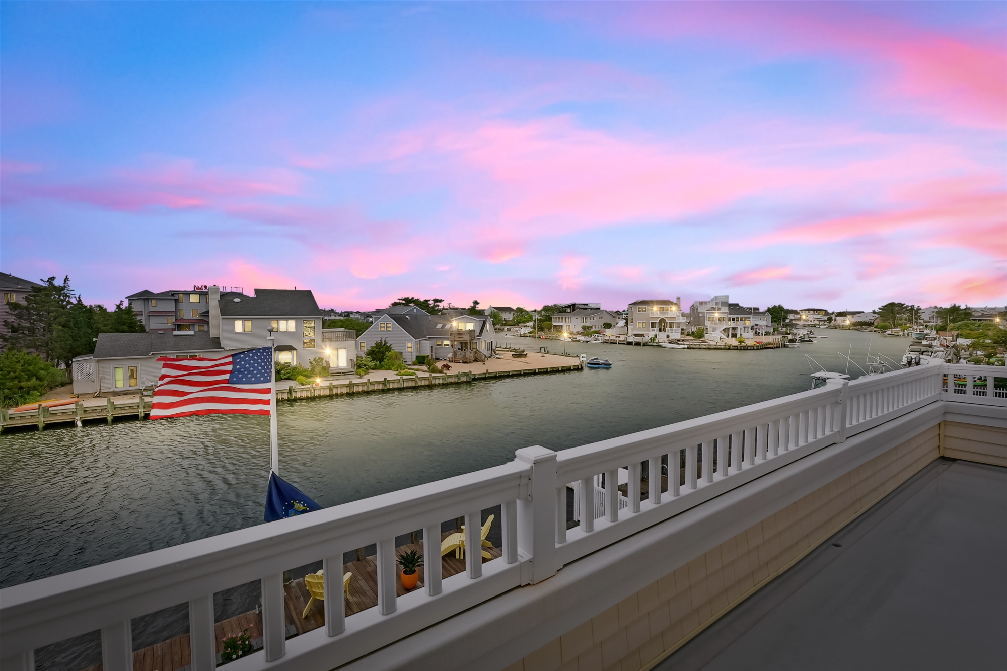 Balcony Deck View at Sunset