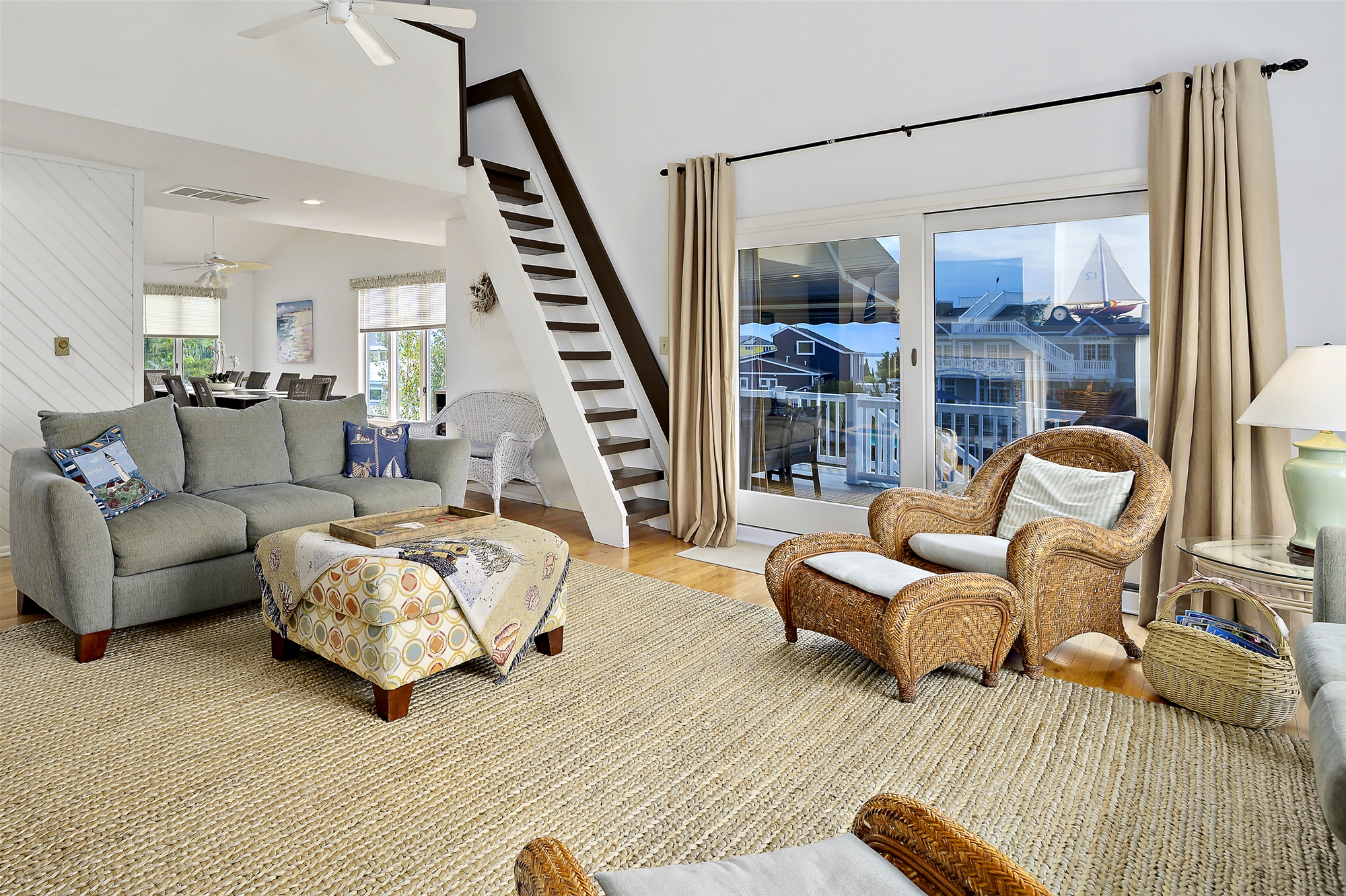 Living Room with Stairway