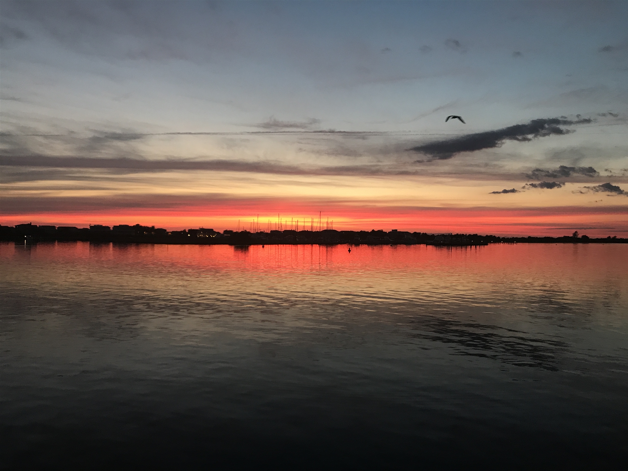 Barnegat Light Sunset over the Bay