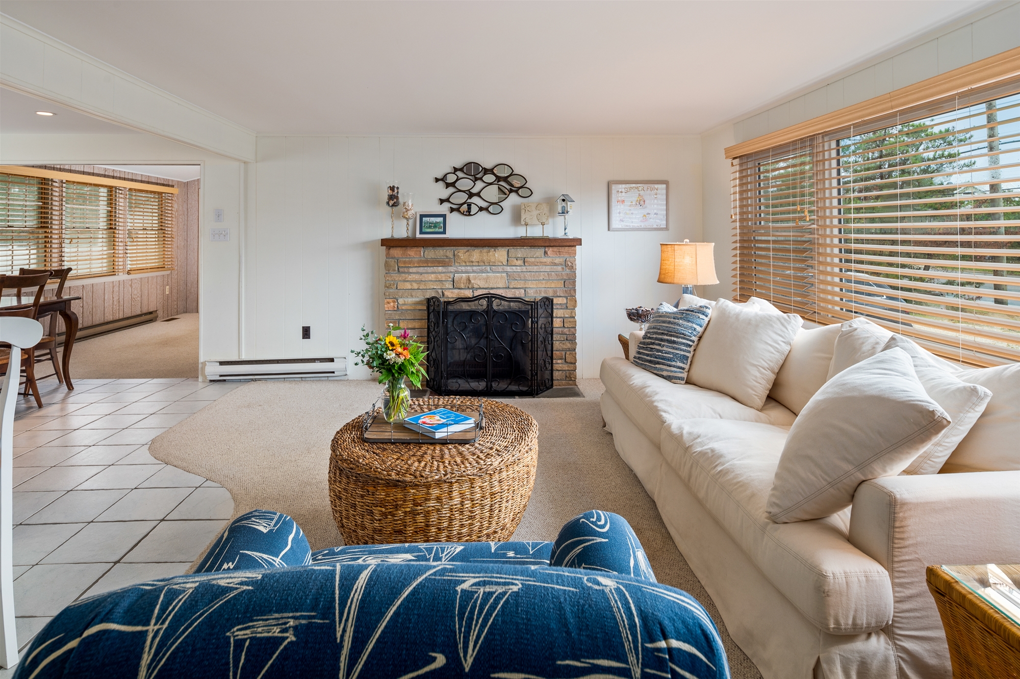 Living Room with Fireplace