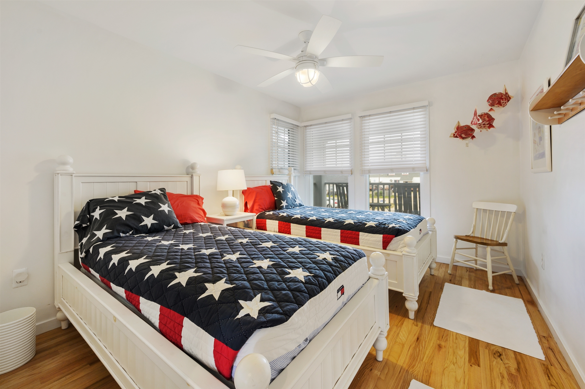 Twin Bedroom American Flag