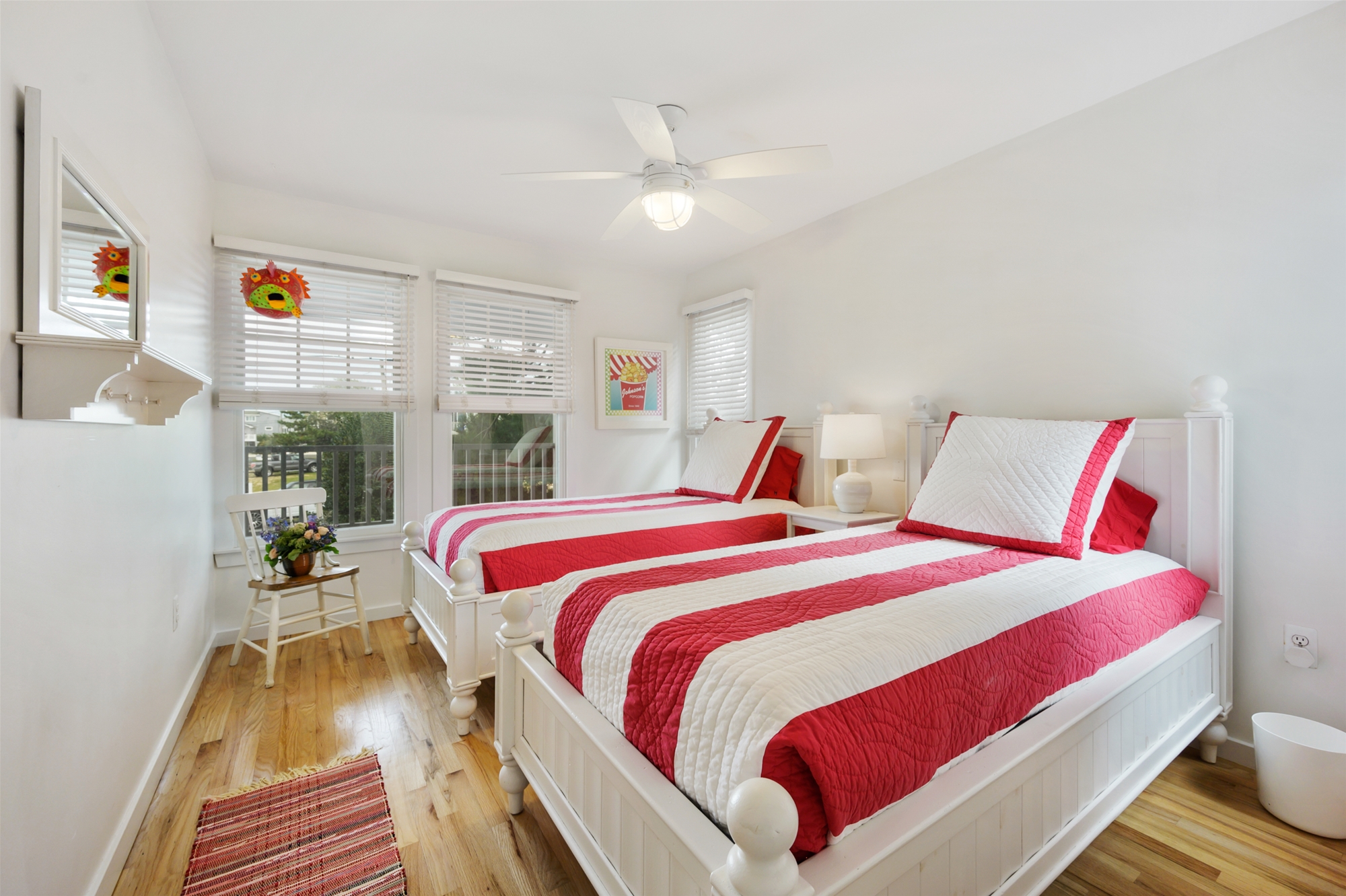 Twin Bedroom Stripes