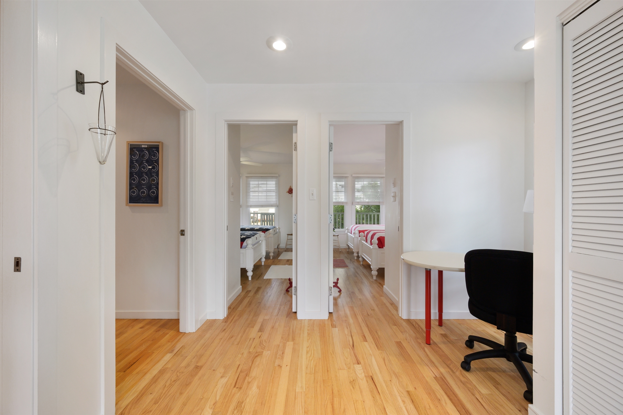 Hallway Leading to Two Twin Bedrooms