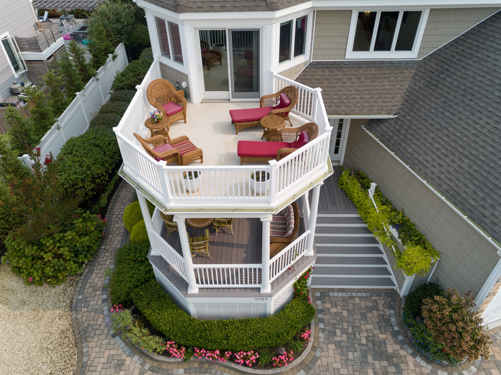Aerial of South Facing Decks
