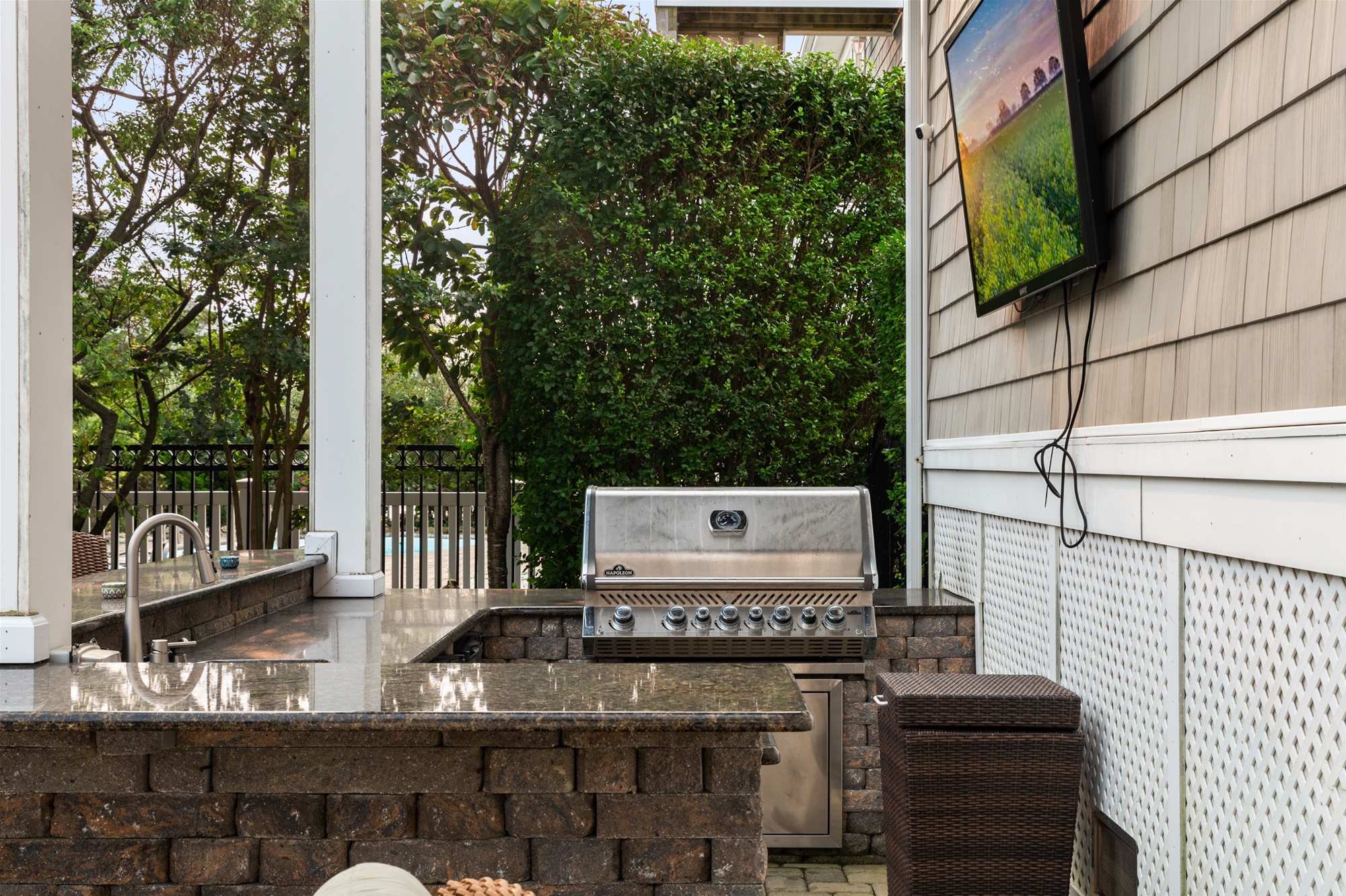 Complete Outdoor Kitchen and Sunday's Game