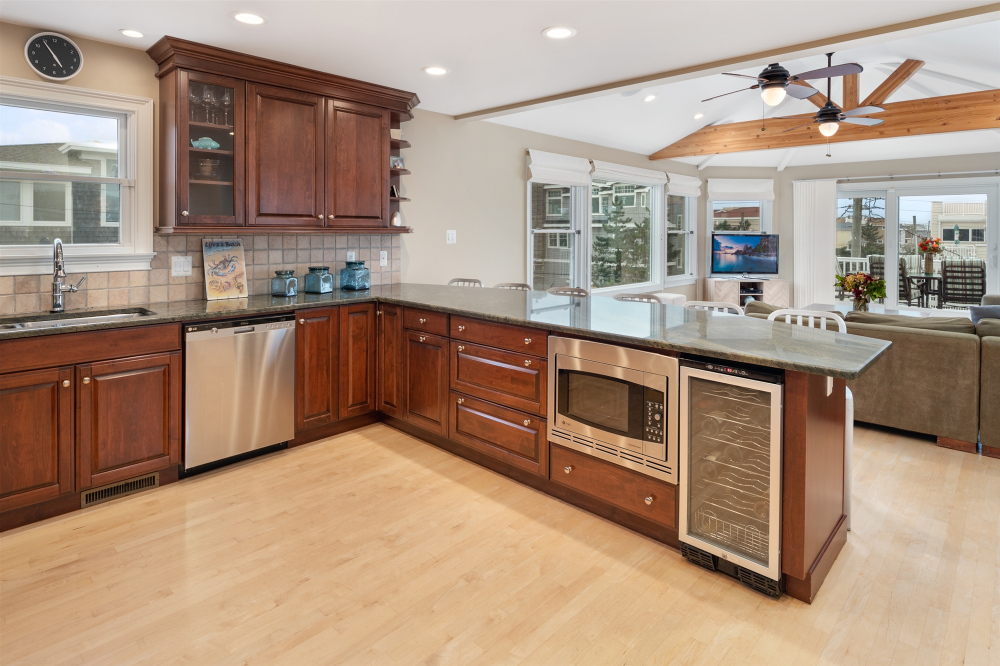 Kitchen with Wine Refrigerator