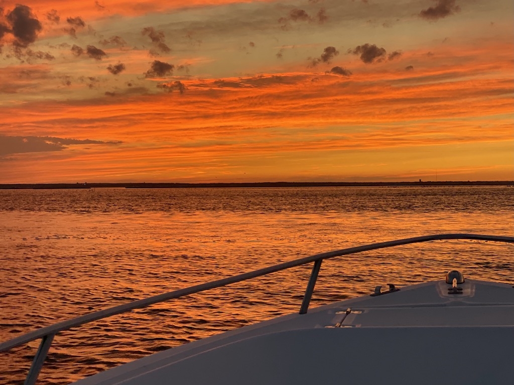 Evening cruise on your boat